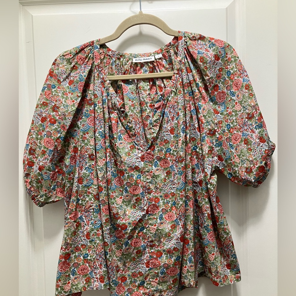 Roller Rabbit lightweight and flowy cotton top for summer.
